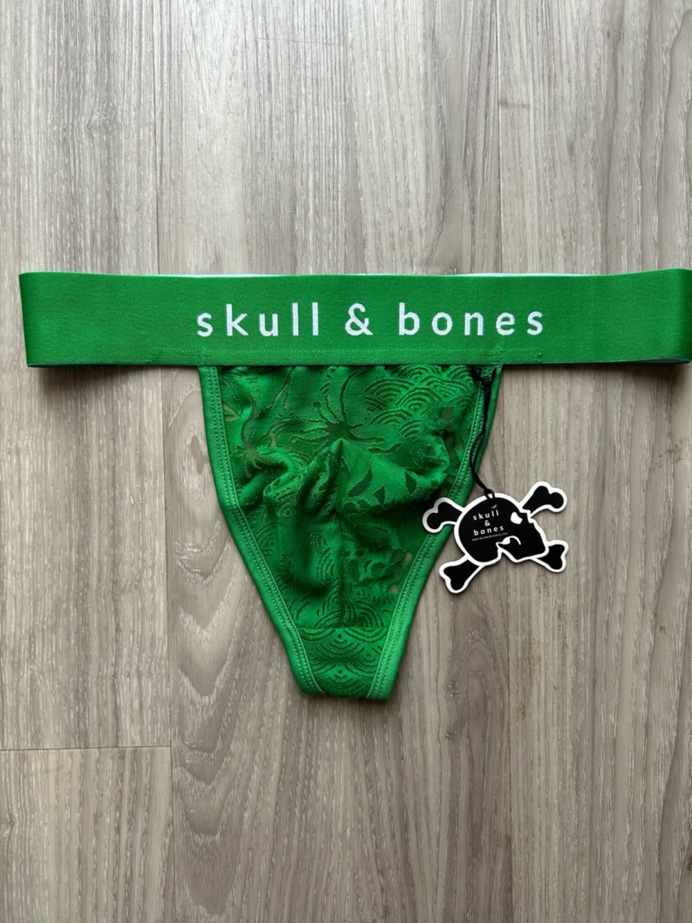 Skull & Bones | Dragon Burnout Thong in Green (Small)